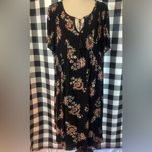 Old Navy Black Floral Dress